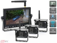 Беспроводной HD комплект (3 камеры+монитор) Avel AVS111CPR + 2 x AVS105CPR для грузового транспорта
